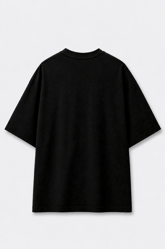 Oversized Tee: Jet Black