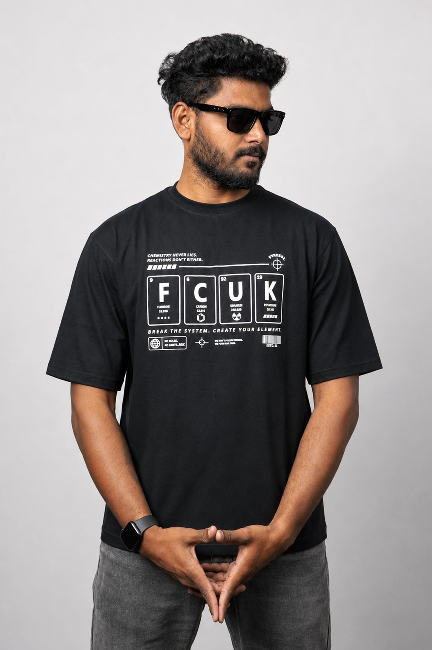Oversized Tee: Jet Black