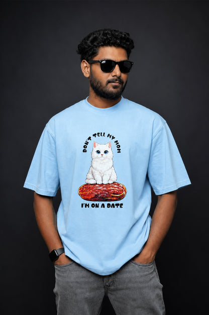 Oversized Tee: Powder Blue