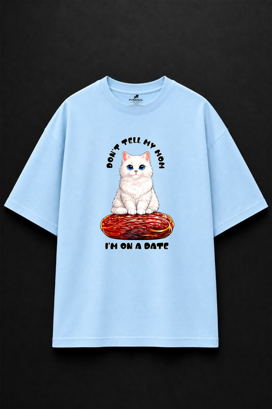 Oversized Tee: Powder Blue
